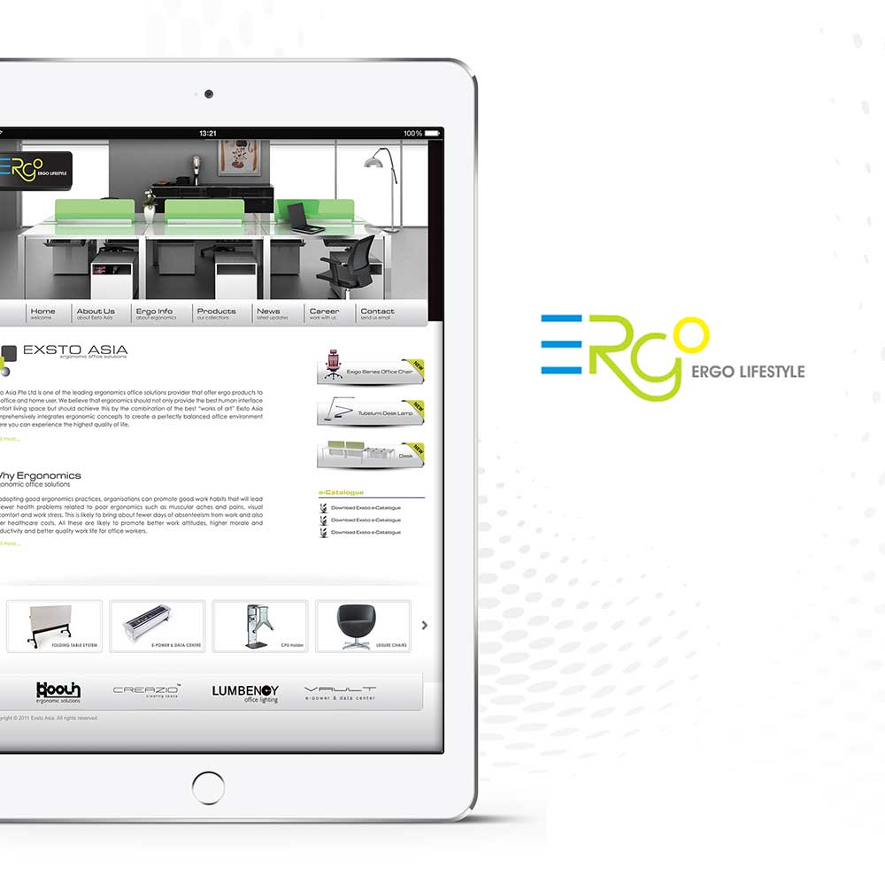Exsto Asia Ergonomic office solution website