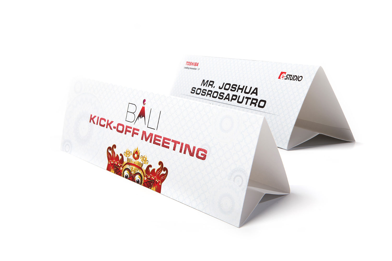 Kick-off Meeting event kit design Toshiba